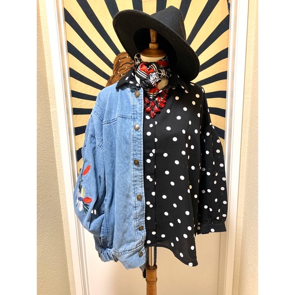 π Stylish polka dot button blouse - Picture 7 of 8